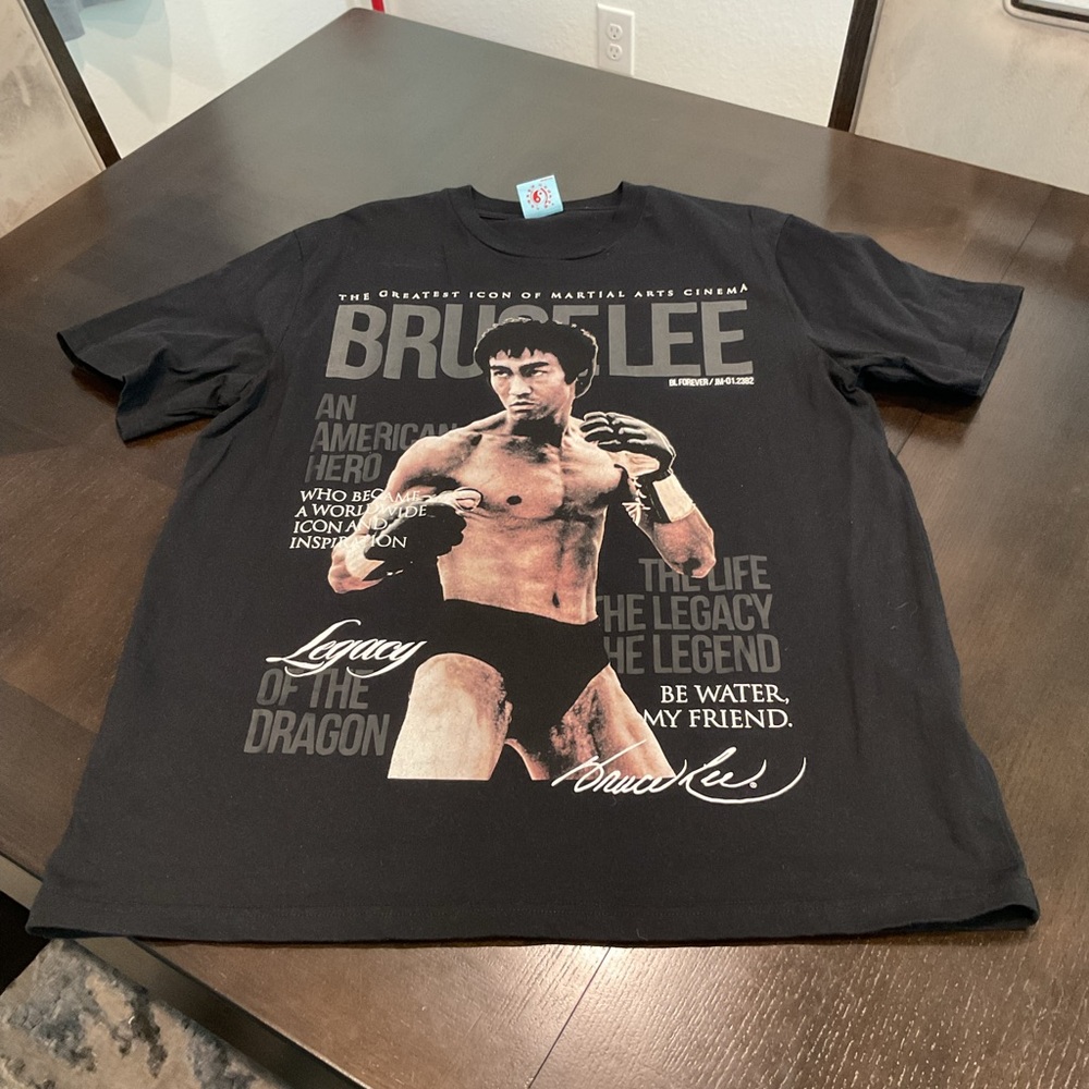 Bruce Lee Black Graphic Tee